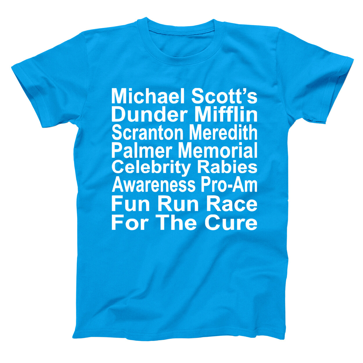 The Rabies Awareness Run Office Dunder Mifflin Aqua Basic Men&rsquo;s T-Shirt