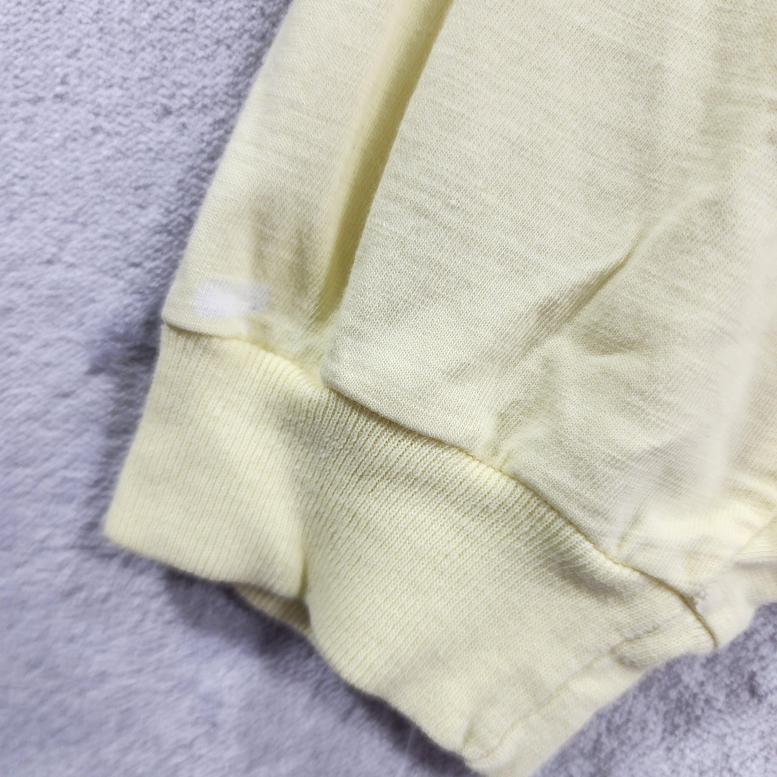 Vintage Top Mens L Yellow Long Sleeve Turtleneck Lightweight Cotton Casual