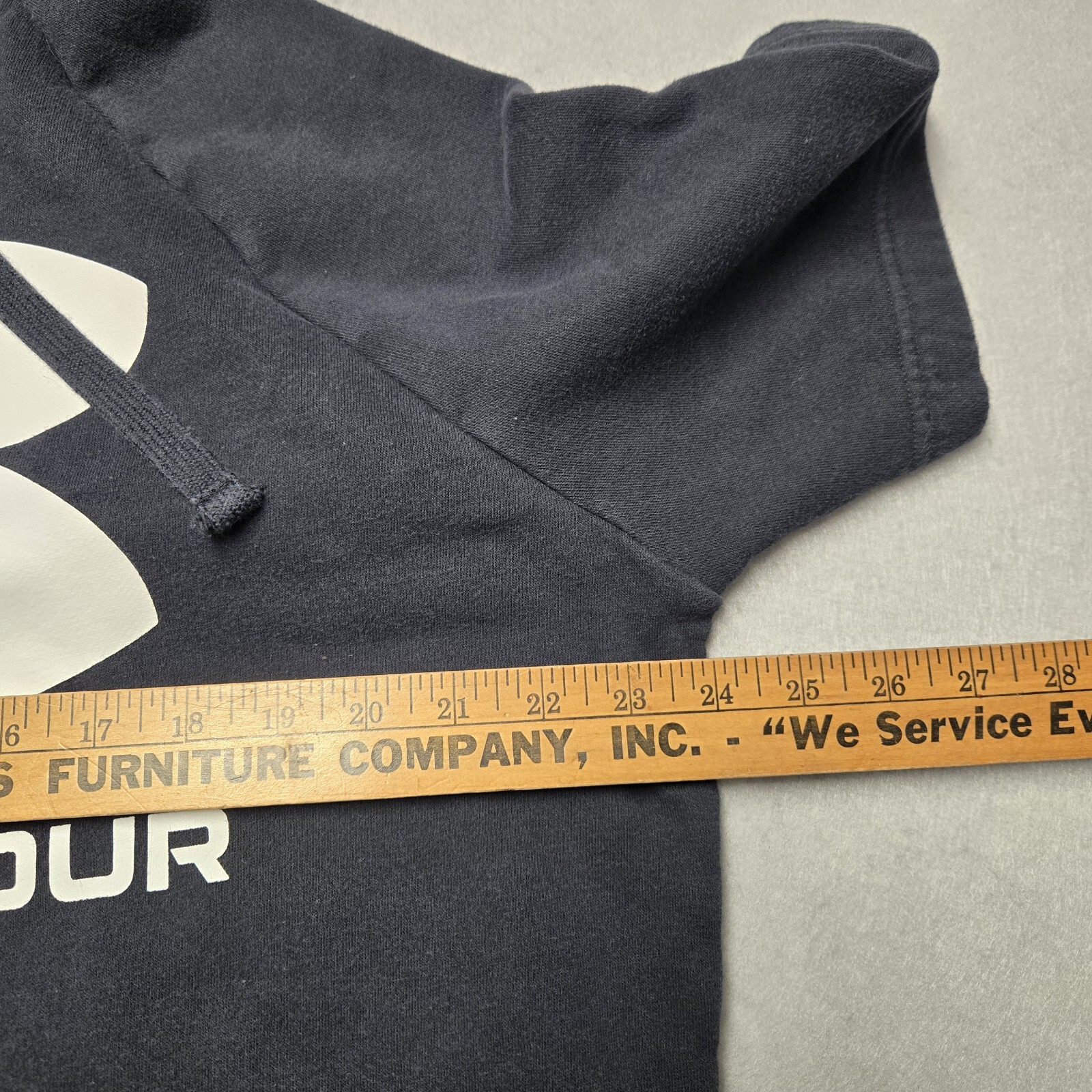 Under Armour Shirt Mens Large Black Short Sleeve Loose Fit Hooded Pullover