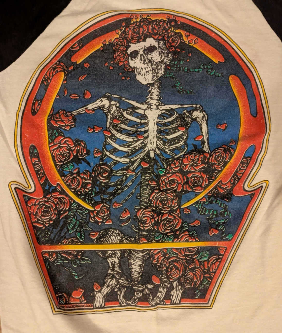 Rare Vintage Grateful Dead 1985 Fall Winter Tour Raglan Shirt Medium Bertha