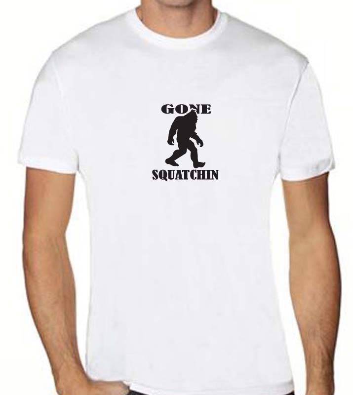 MEN&rsquo;S GONE SQUATCHIN BIG FOOT BIGFOOT RESEARCH TEAM HUNTER FUNNY MMA T SHIRT TEE