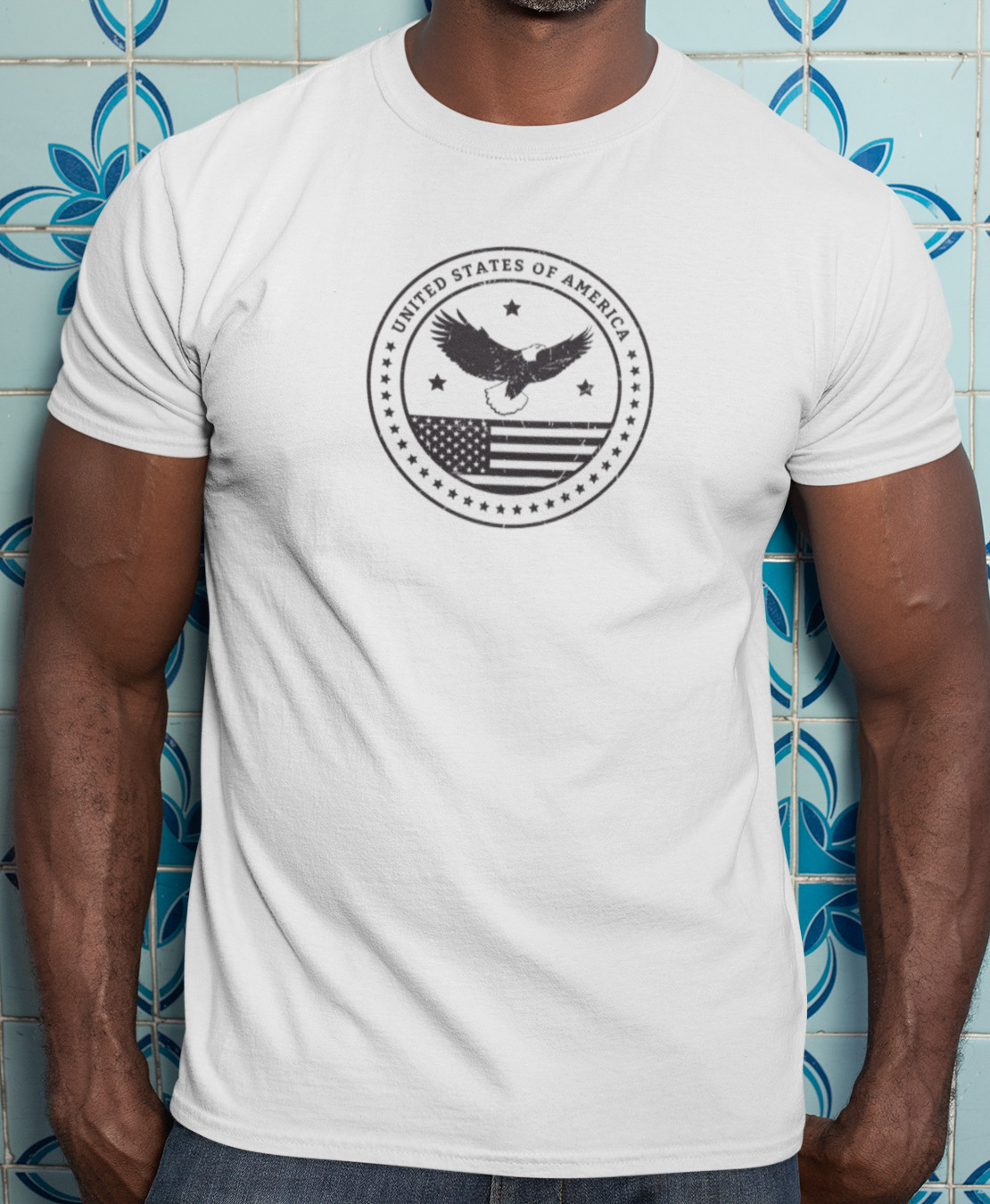 100% cotton American patriotic T-shirt, choose your model and size