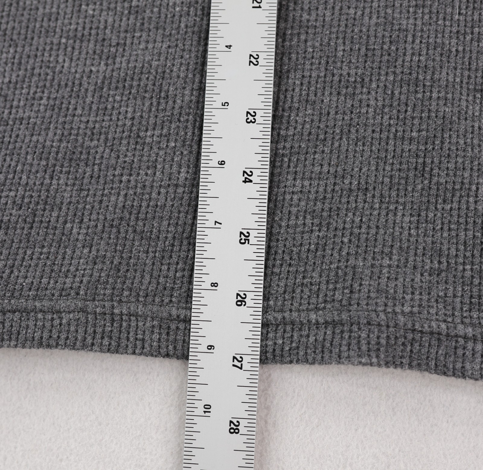 Wallace & Barnes Waffle Henley Shirt Men&rsquo;s Medium Tall Gray Thermal Long Sleeve
