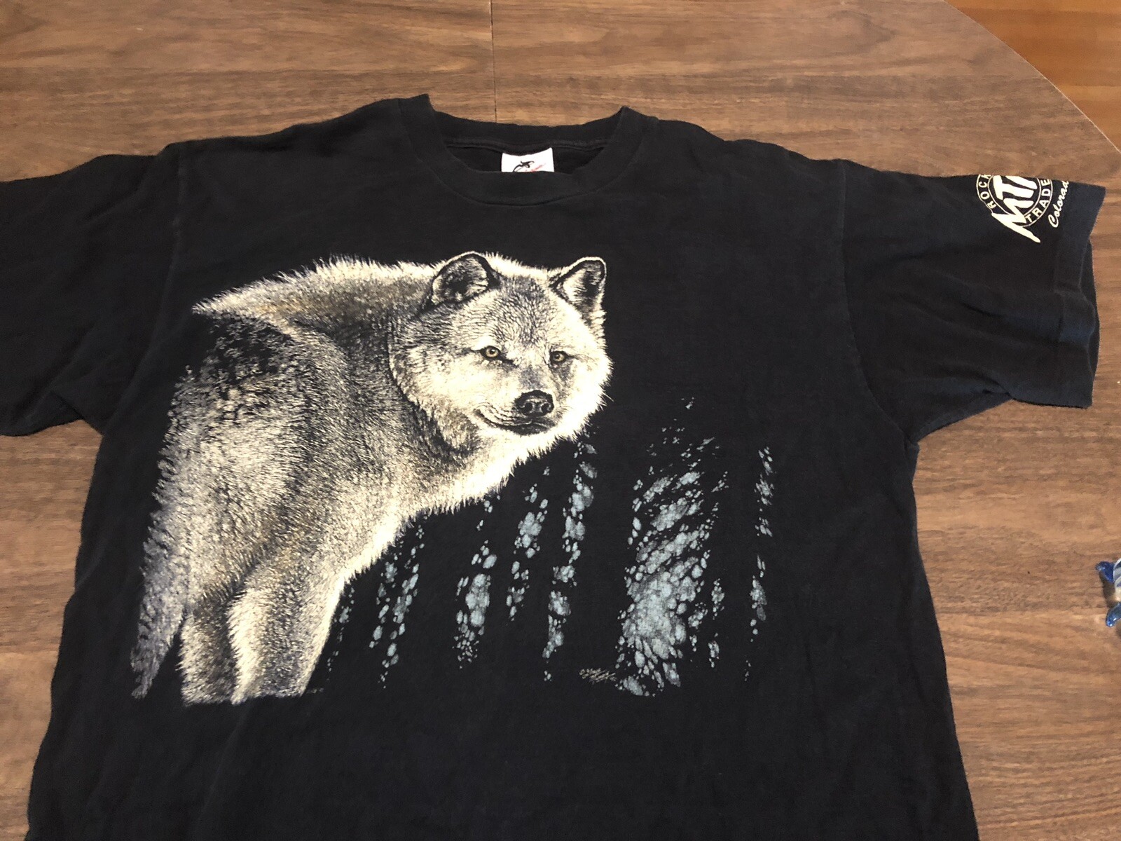 Rocky Mountain Trader Colorado Wild Wolf Large Black T Shirt