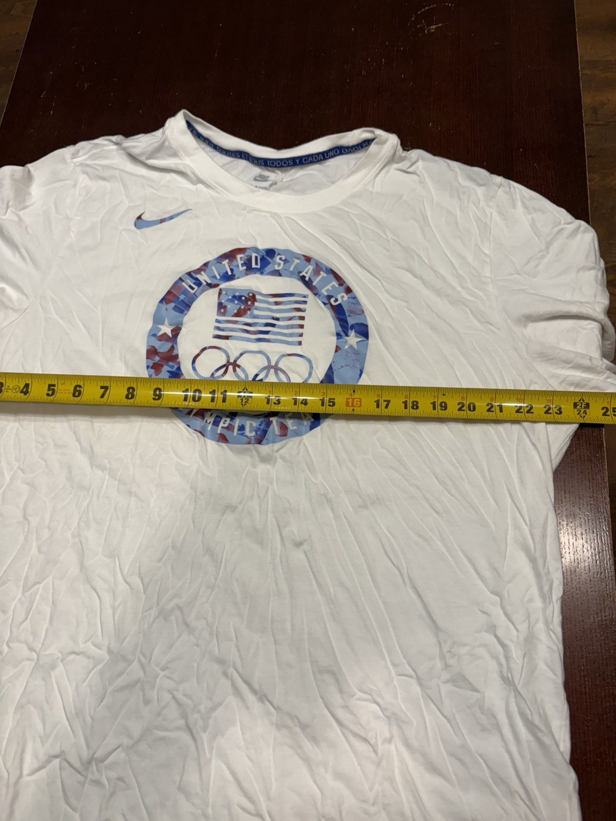 Nike The Nike Tee Men&rsquo;s Cotton USA Olympics Graphic T-Shirt White XXL