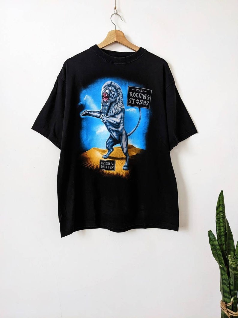 Vintage The Rolling Stones Merch T-Shirt 1997 Bridges to Babylon
