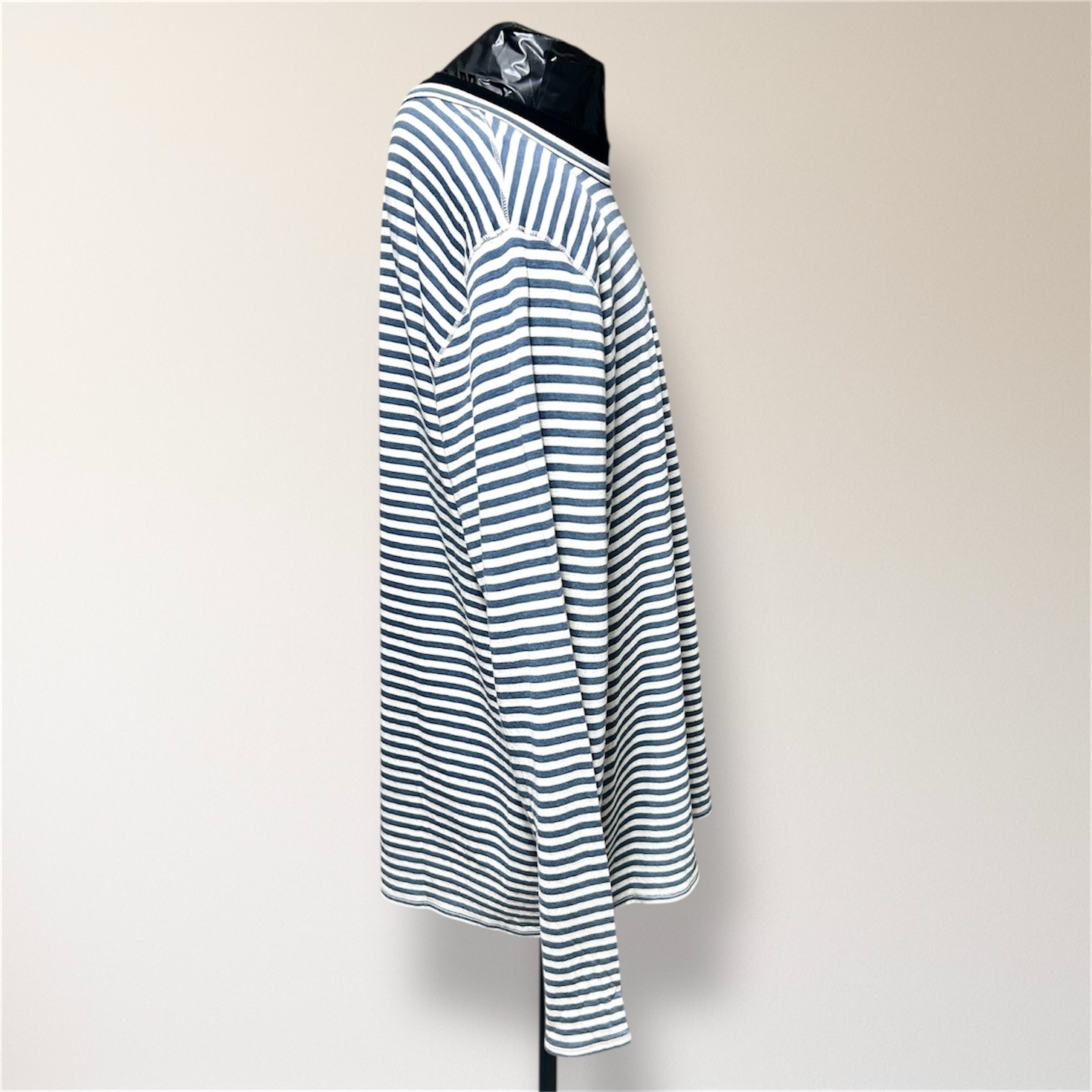 Faherty XXL Reversible Cloud LS Tee Stone Peak Stripe Pima Cotton Soft Coastal