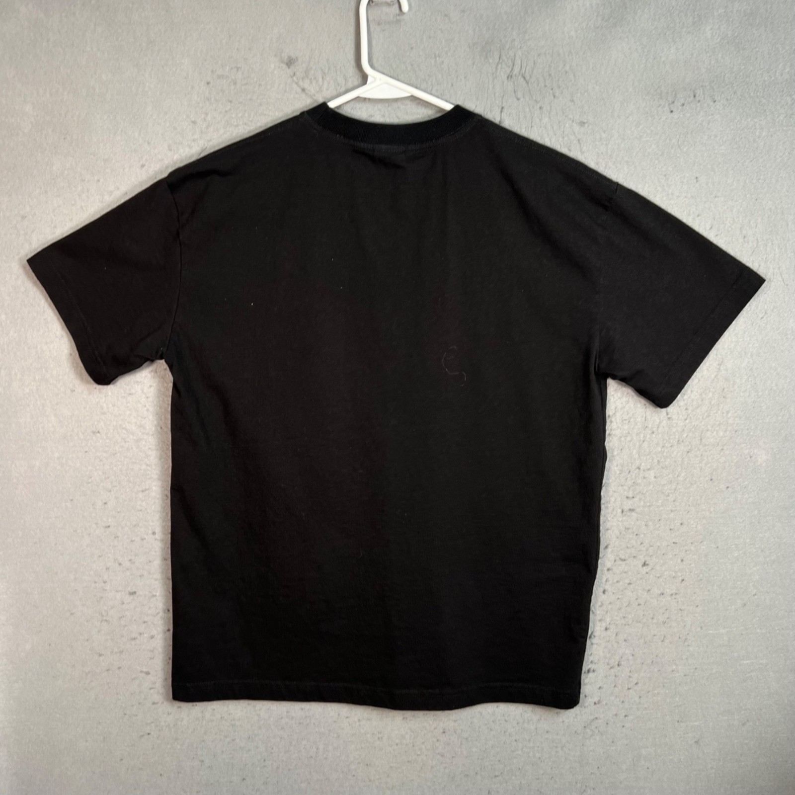 Carpet Company Mens Size Large Black T-Shirt Glitter Print 100% Cotton READ