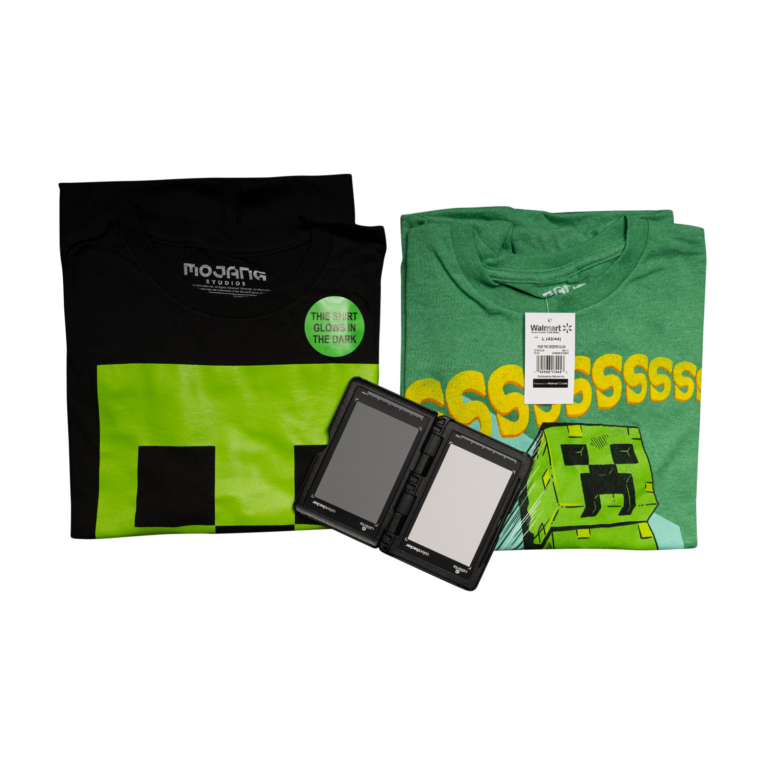 Minecraft Fear The Creeper Glow in Dark 2 Piece Adult T-Shirt Set
