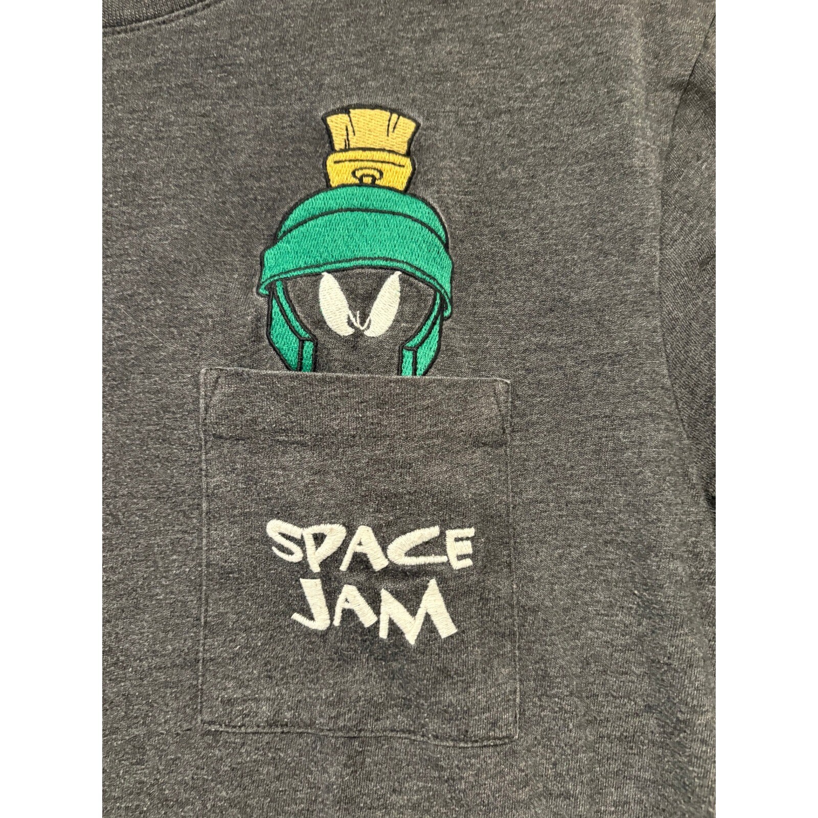 Tailgate Space Jam Marvin the Martian Graphic Pocket T-Shirt Medium