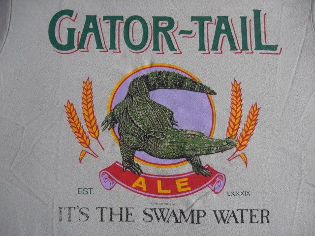 Vintage 1980&rsquo;s Gator-Tail Ale Beer T-Shirt  » It&rsquo;s The Swamp Water « 