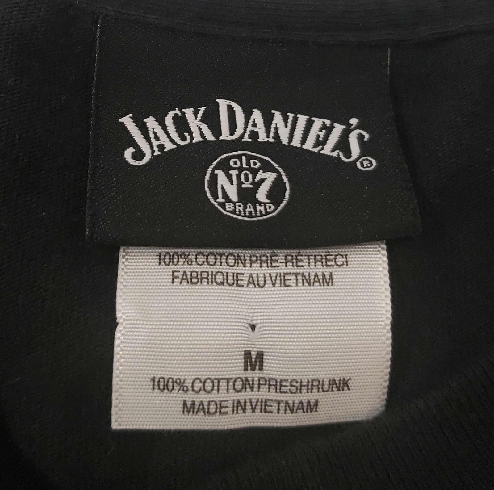 Jack Daniels Old No 7 Brand Tennesse Whiskey Black Label T-Shirt Size M