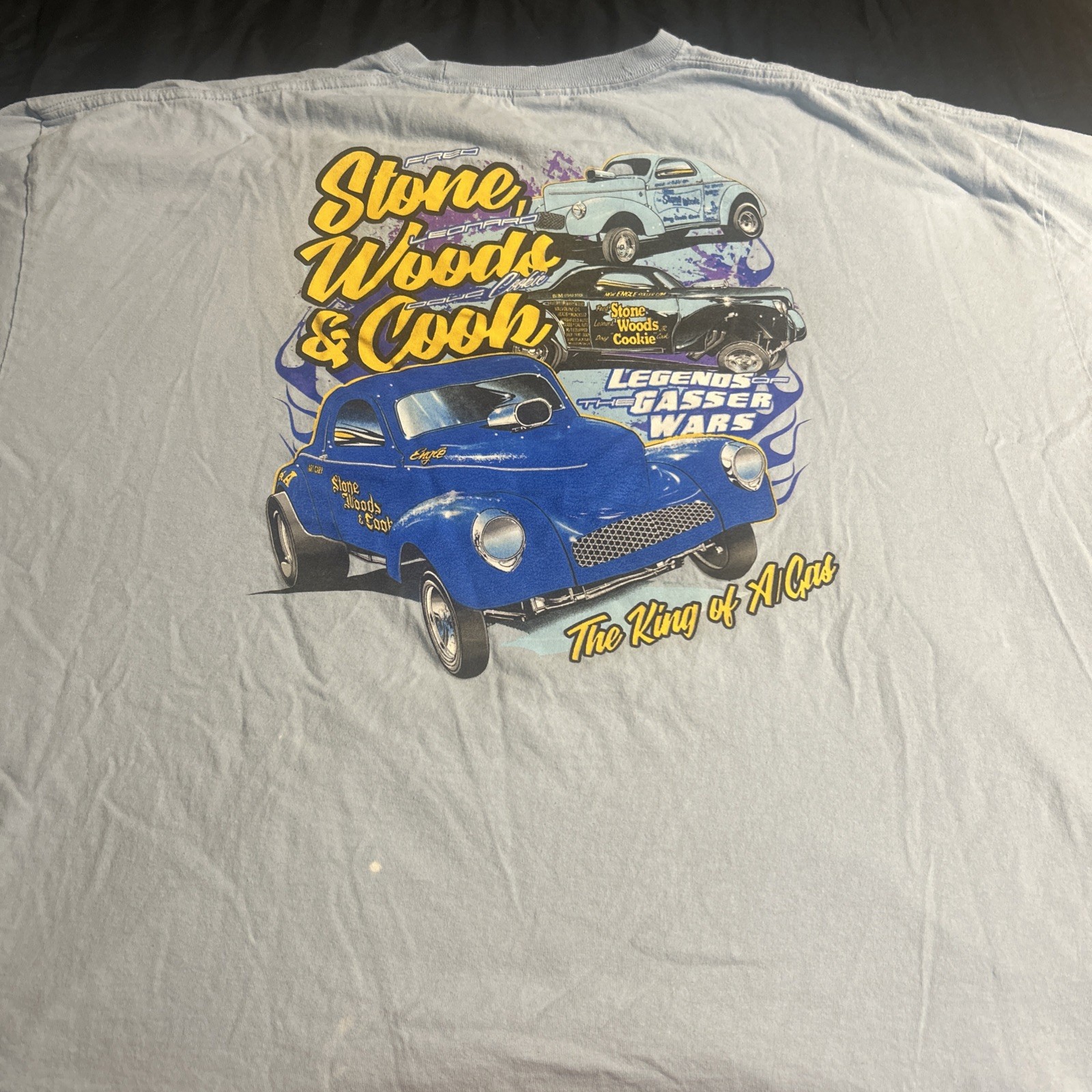Vintage Stone Woods Cook T Shirt Tee Size 4XL Bleach Stain Look