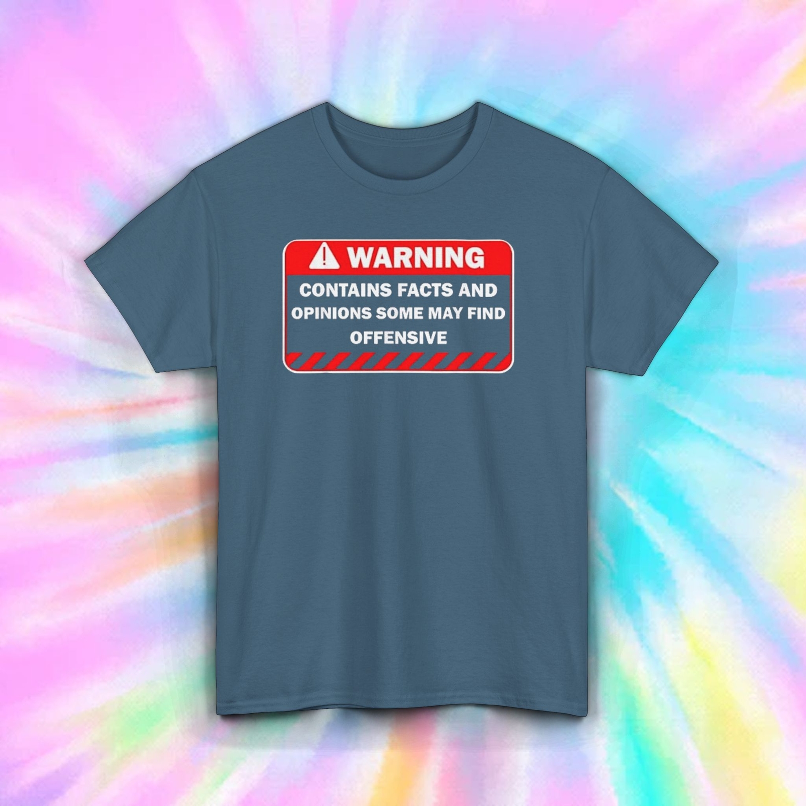 Warning Offensive Facts T-Shirt S-5XL Funny Opinions Humor Sarcastic Gift