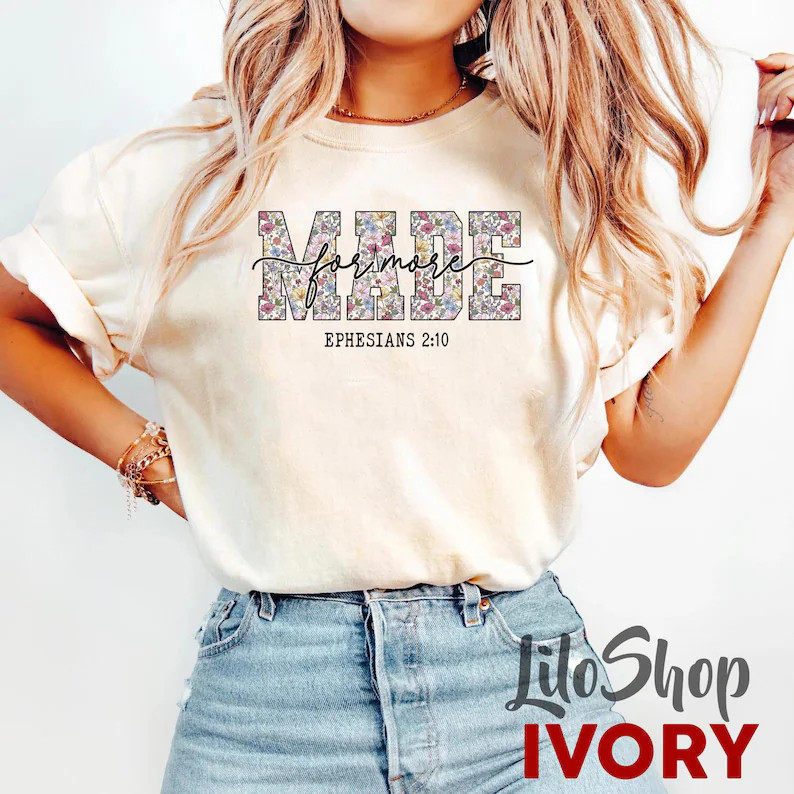made for more ephesians floral comfort tee