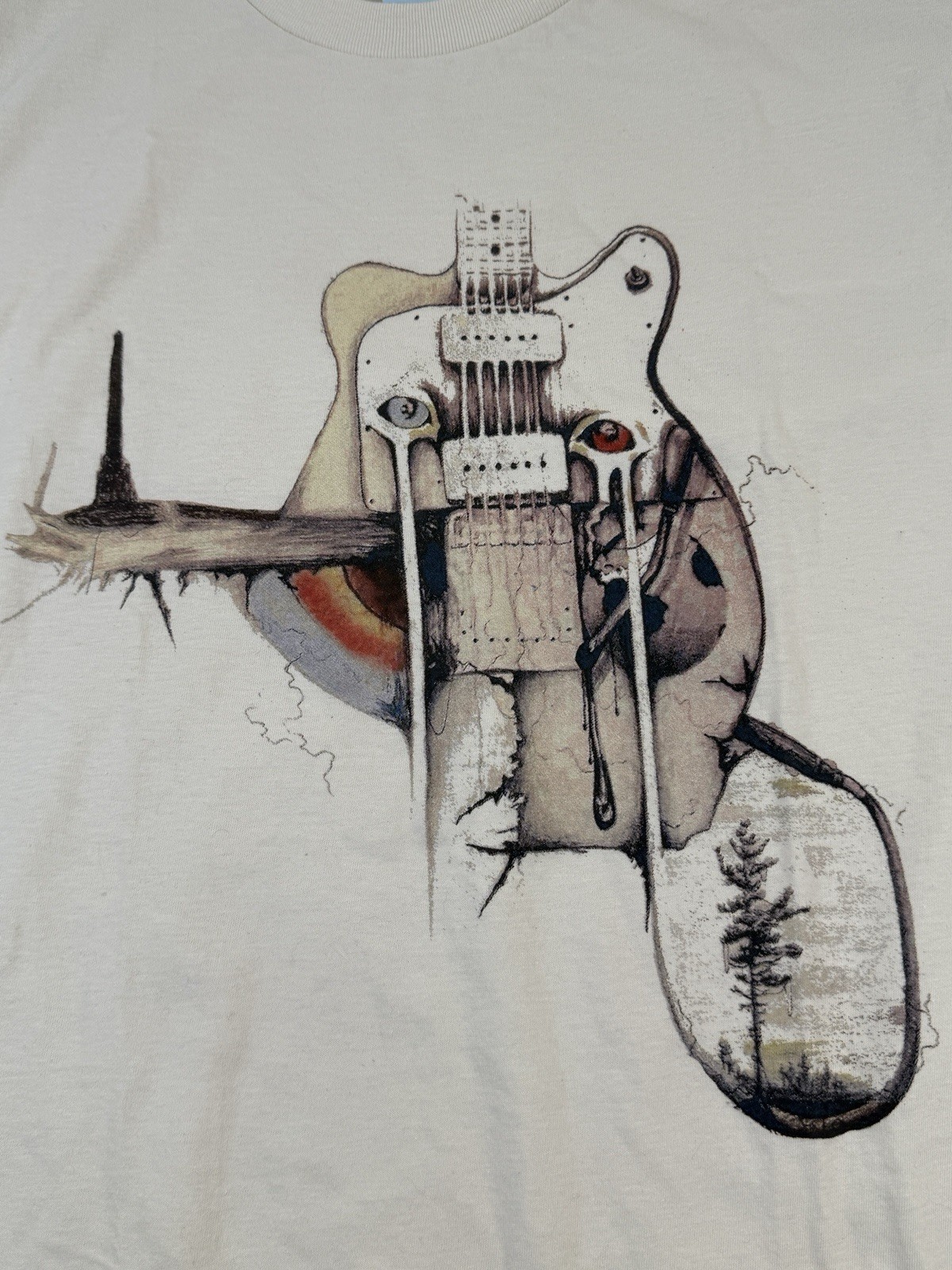 The Chameleons Vox Tshirt Vintage Cream Medium Pacific Cotton Band Guitar