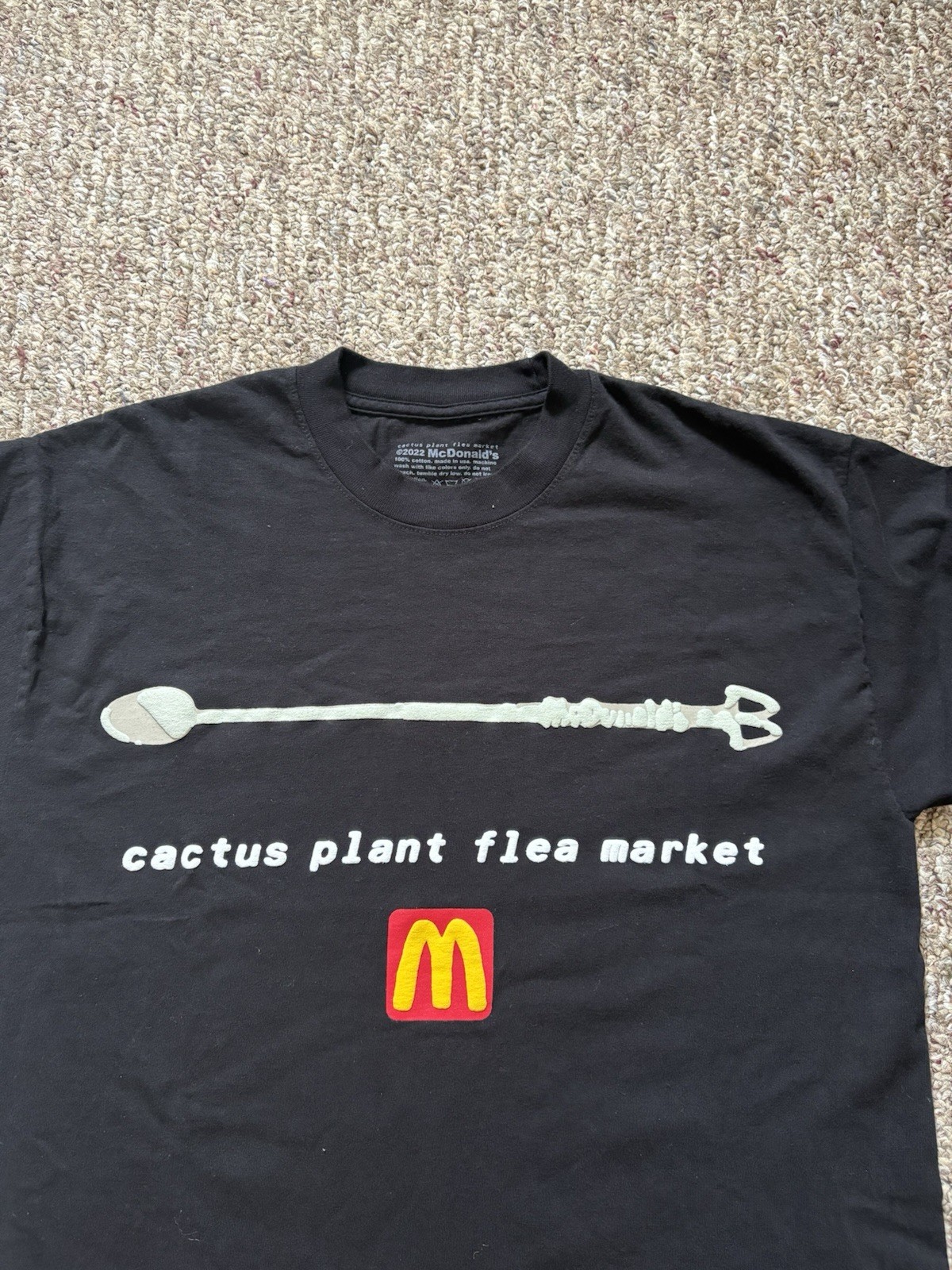 McDonald&rsquo;s Cactus Plant Flea Market Black Graphic Ronald Tee Men’s