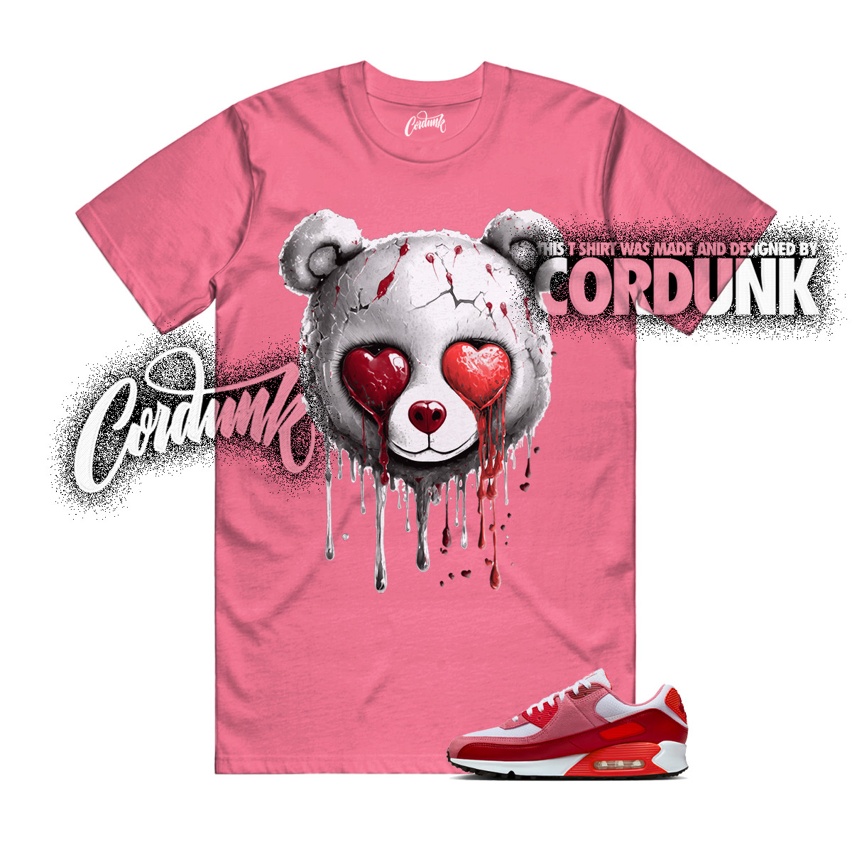 Air Max 90 Peony Light Crimson Team White Valentines Day 2026 T Shirt SLB