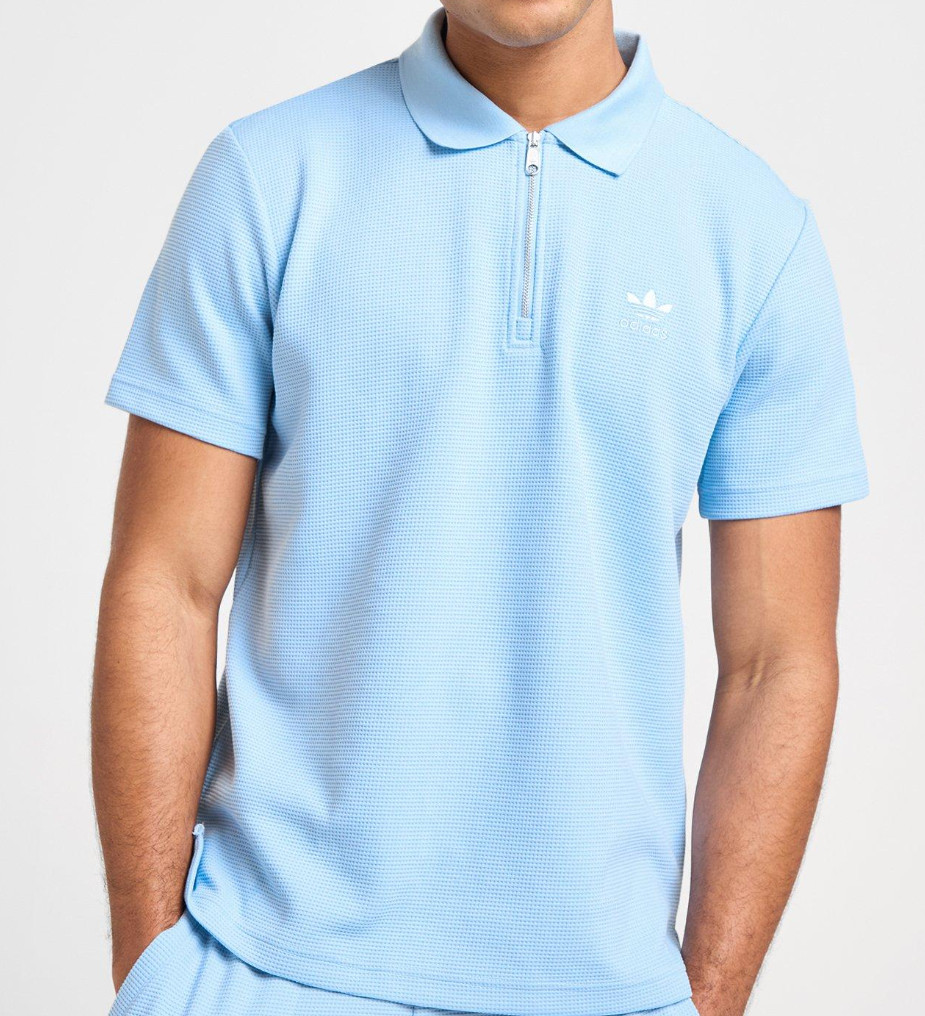 NEW MEN&rsquo;S ADIDAS ORIGINALS WAFFLE TREFOIL POLO SHIRT ~SIZE 2XL #KB0480
