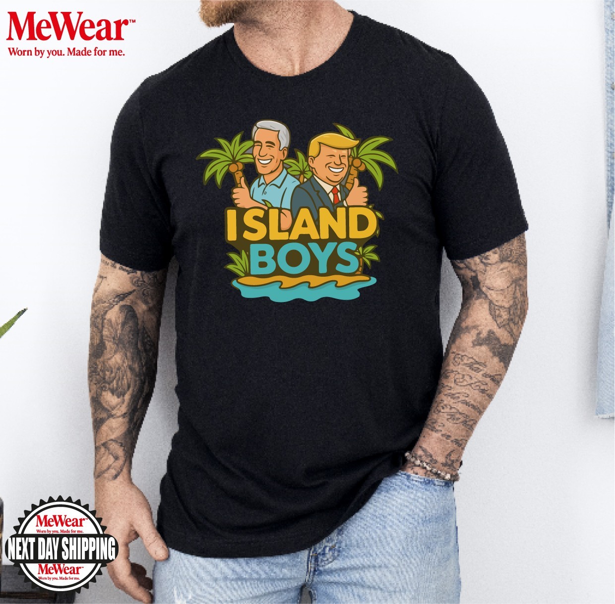 Trump Epstein List Shirt Anti Trump, Island Boys, Political Graphic Black Tee