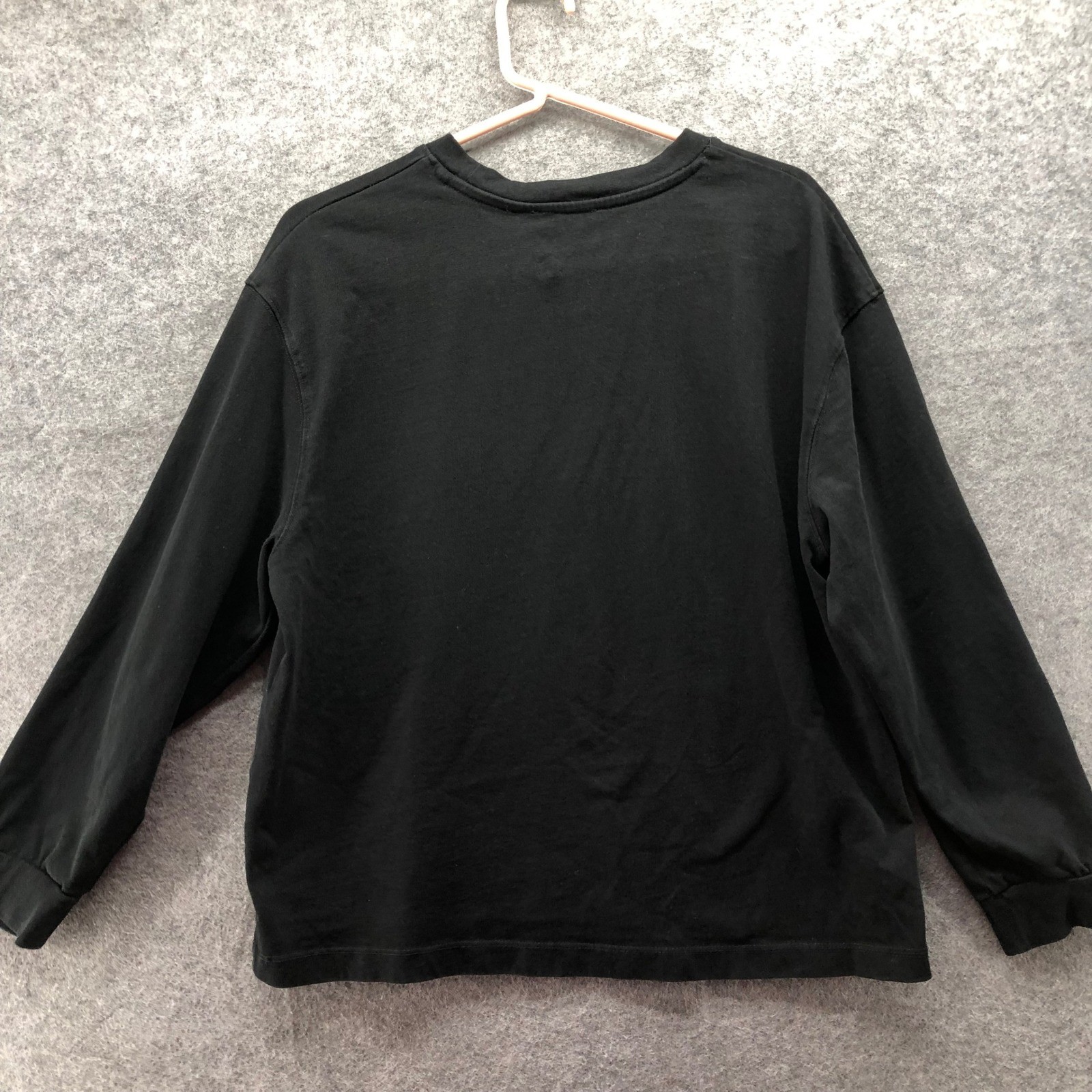 Zara Long Sleeve T Shirt Mens S Crewneck Cotton Cuff Sleeves Solid Basic