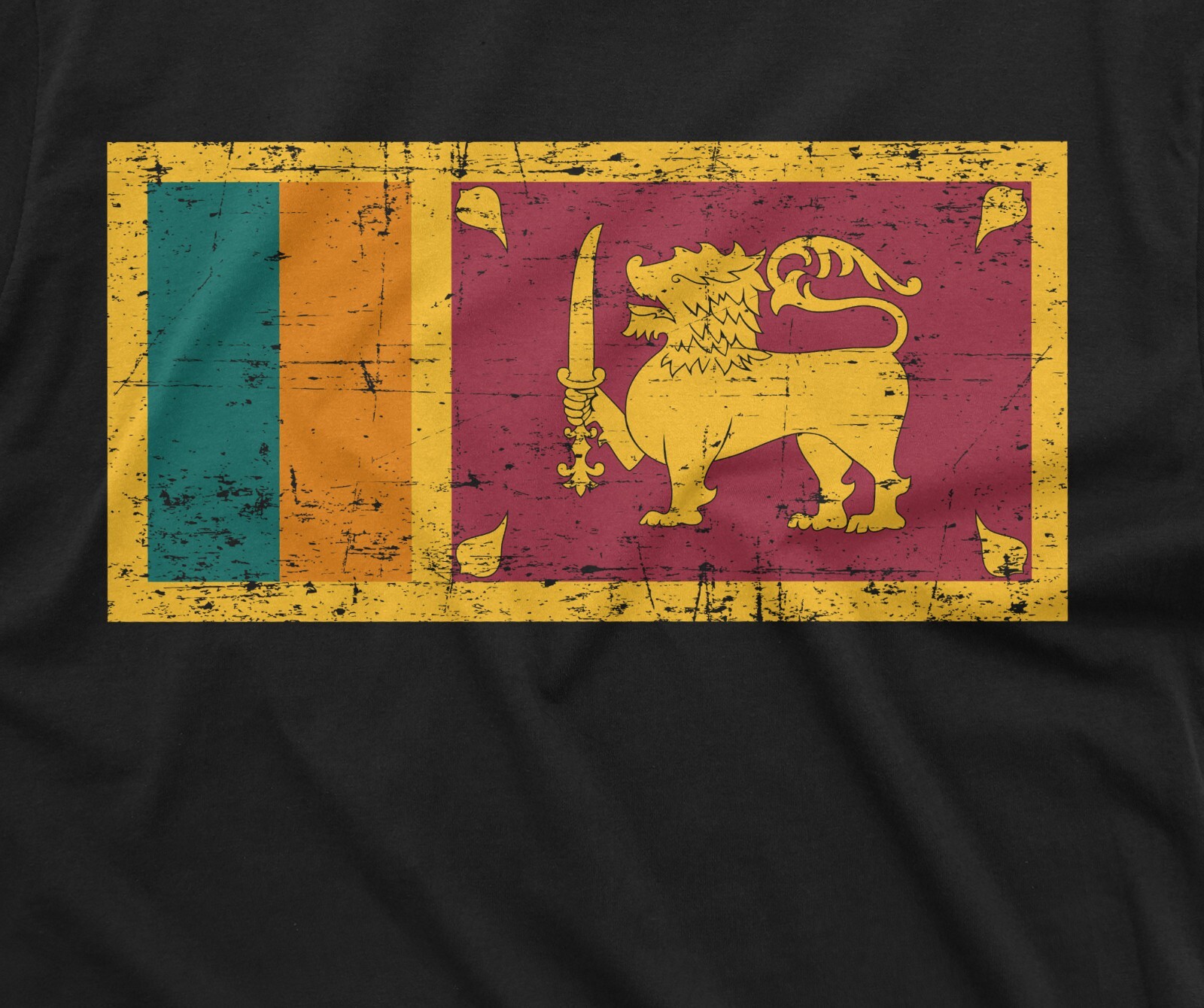 Sri Lanka Flag T-shirt Sri Lanka Coat of Arms nationality Patriotic Unisex Shirt