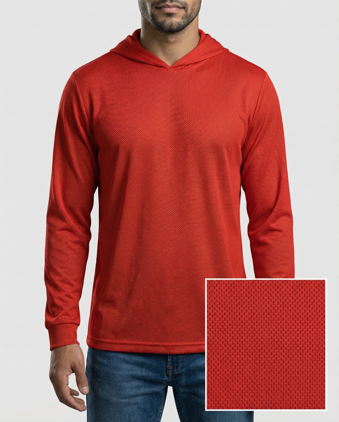 Men’s Quick Dry Performance Hooded Long Sleeve – Dry Fit Athletic Shirt