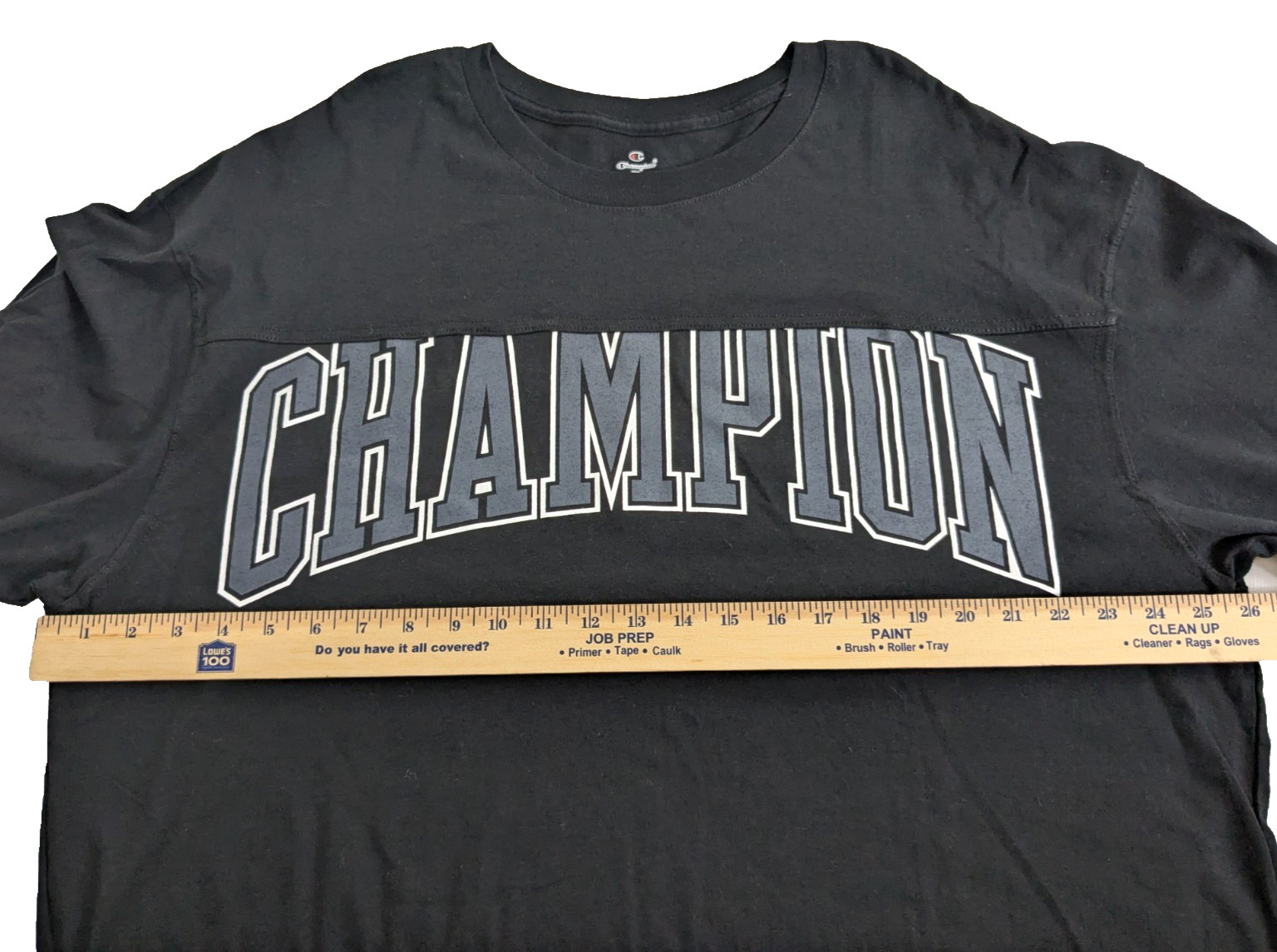 Champion Men&rsquo;s Spellout Logo Black Sweatshirt Size XL Long Sleeve Nwt