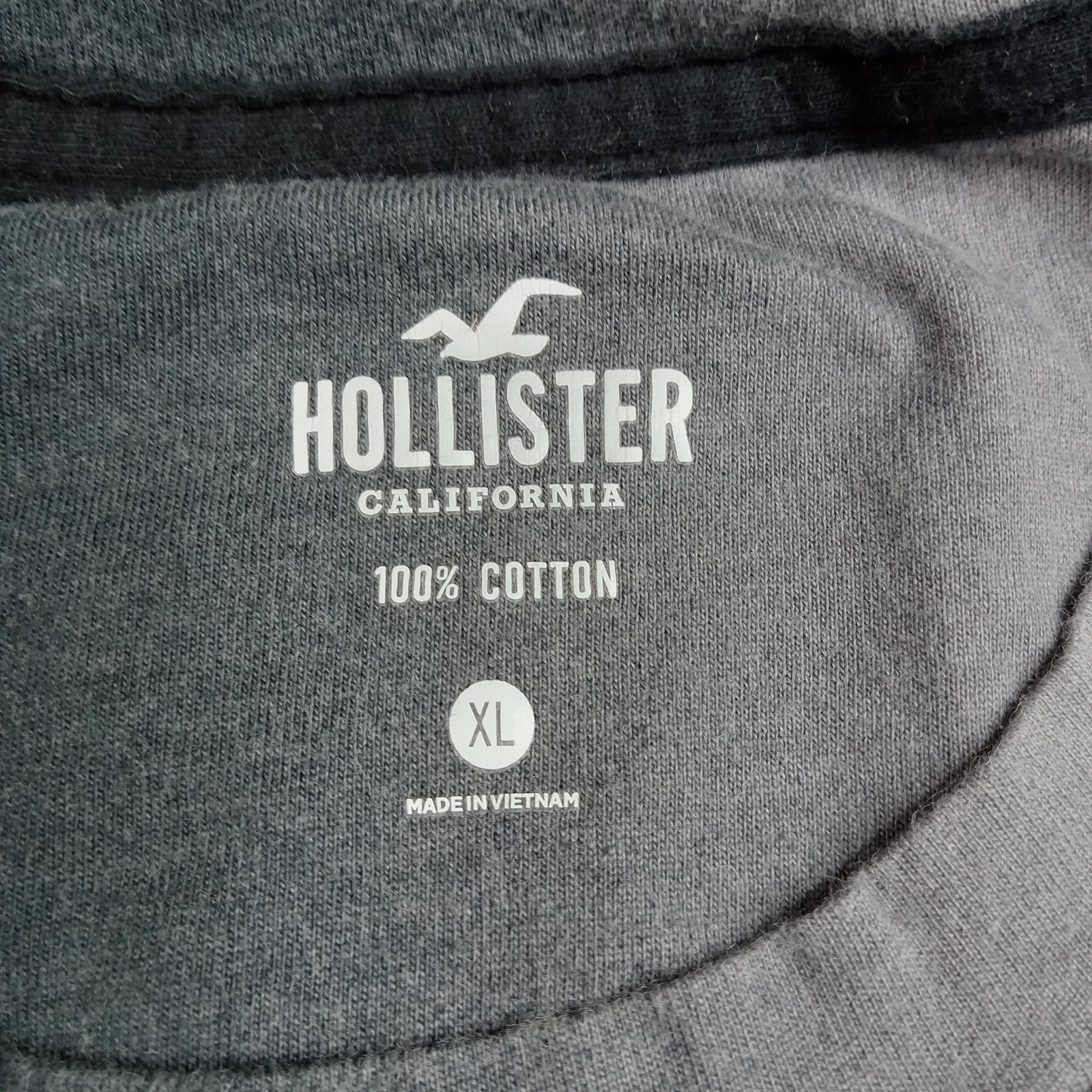 Hollister Shirt Mens Extra Large Black White Ombre Gradient Crewneck Graphic XL