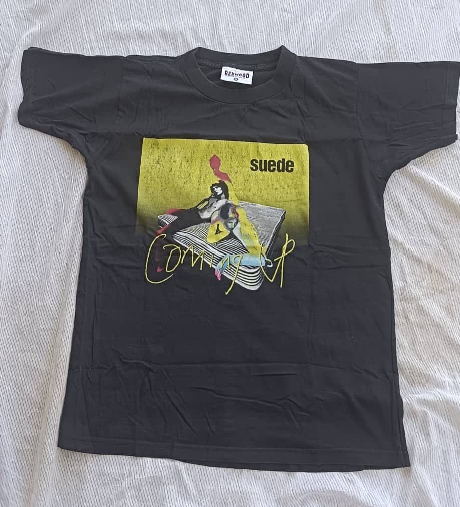 Suede coming up tee reprinted black t-shirt unisex all sizes QT1840