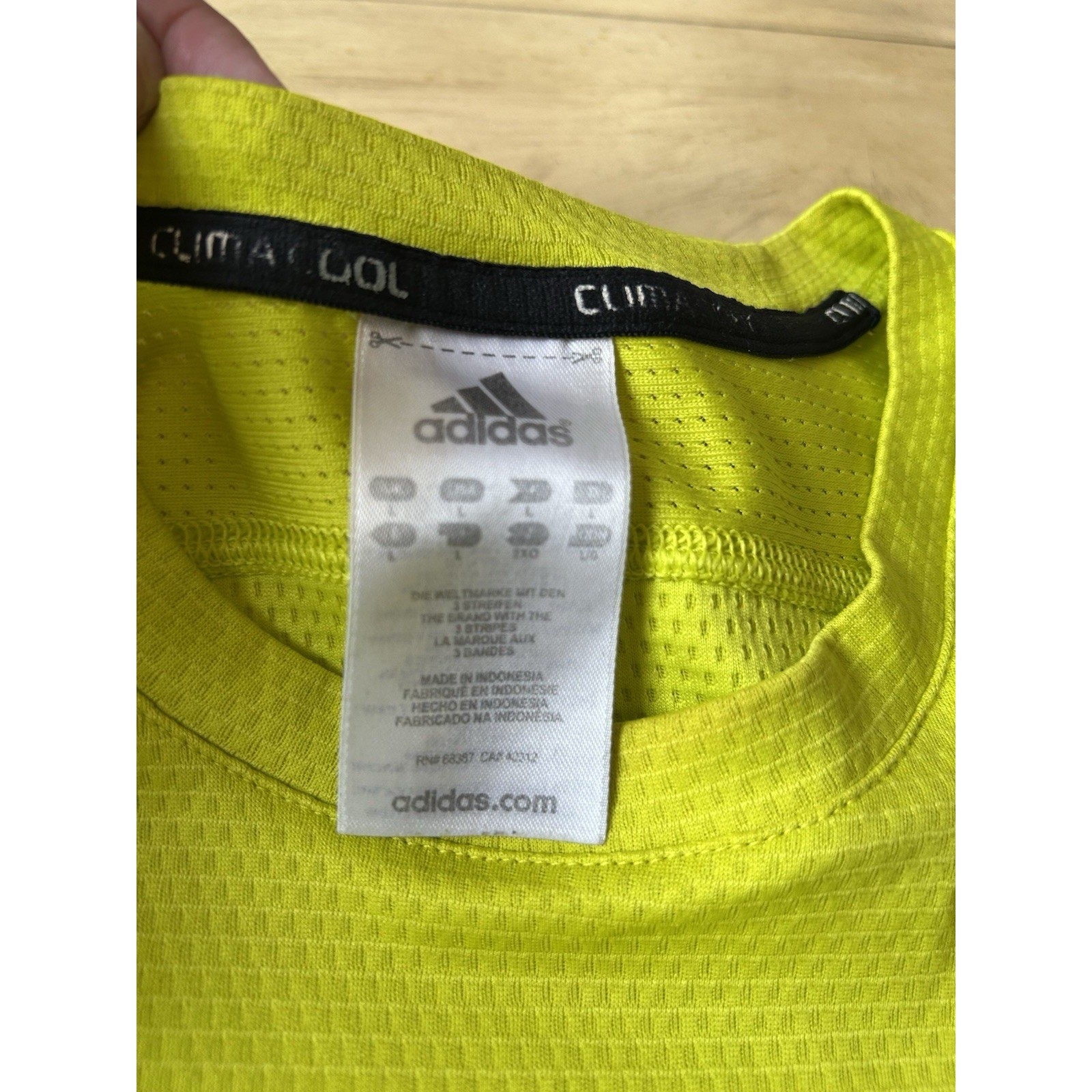 Adidas Formotion Shirt Men’s L Neon Yellow 3 Stripe Blue Climate Cool Jersey Y2k