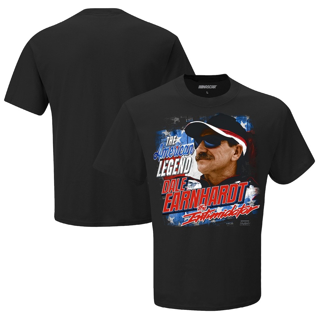Dale Earnhardt Checkered Flag Intimidator Legend Racing T Shirt Fan Tee