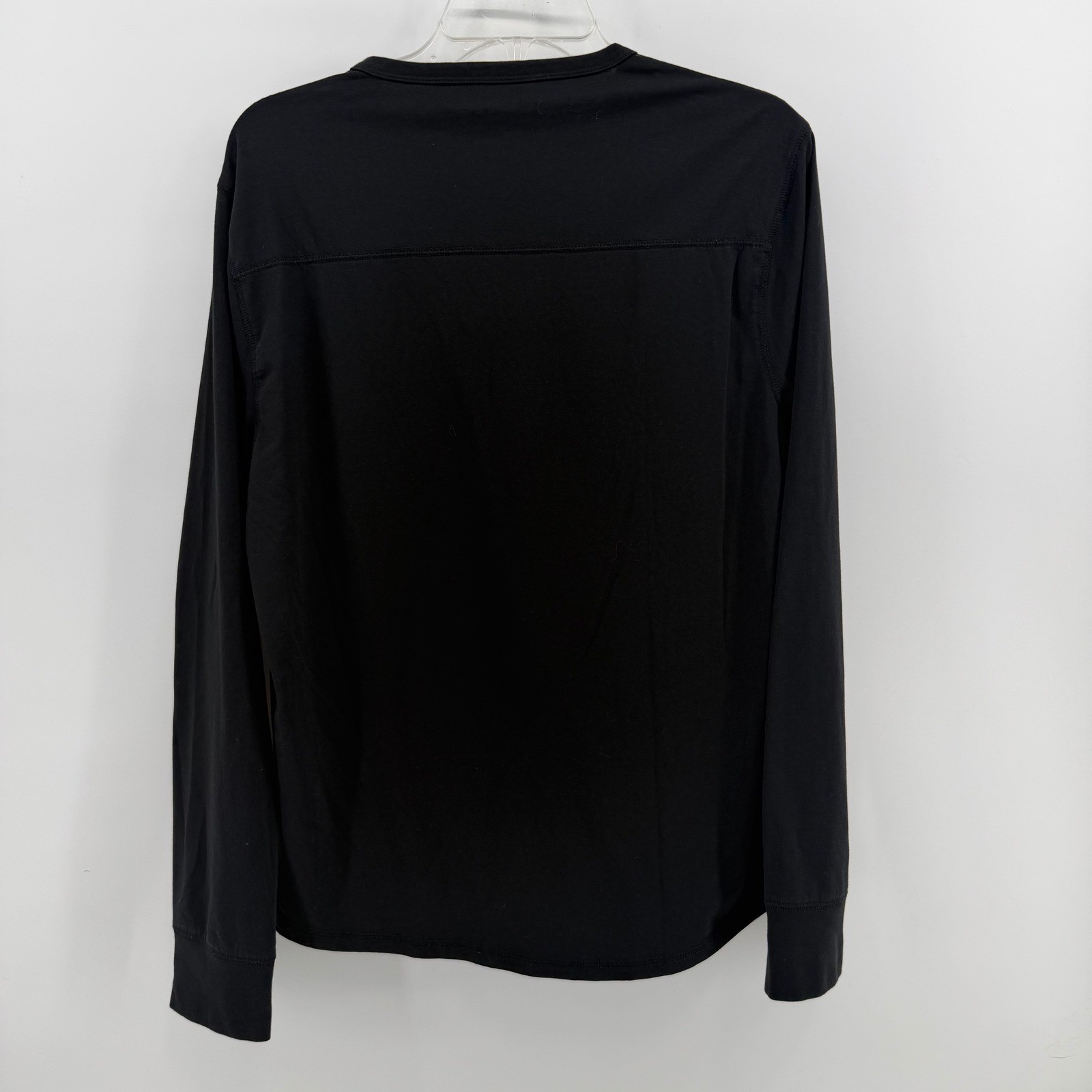 Lucky Brand Mens Long Sleeve Graphic Tee Black Fortress Splatter Size M