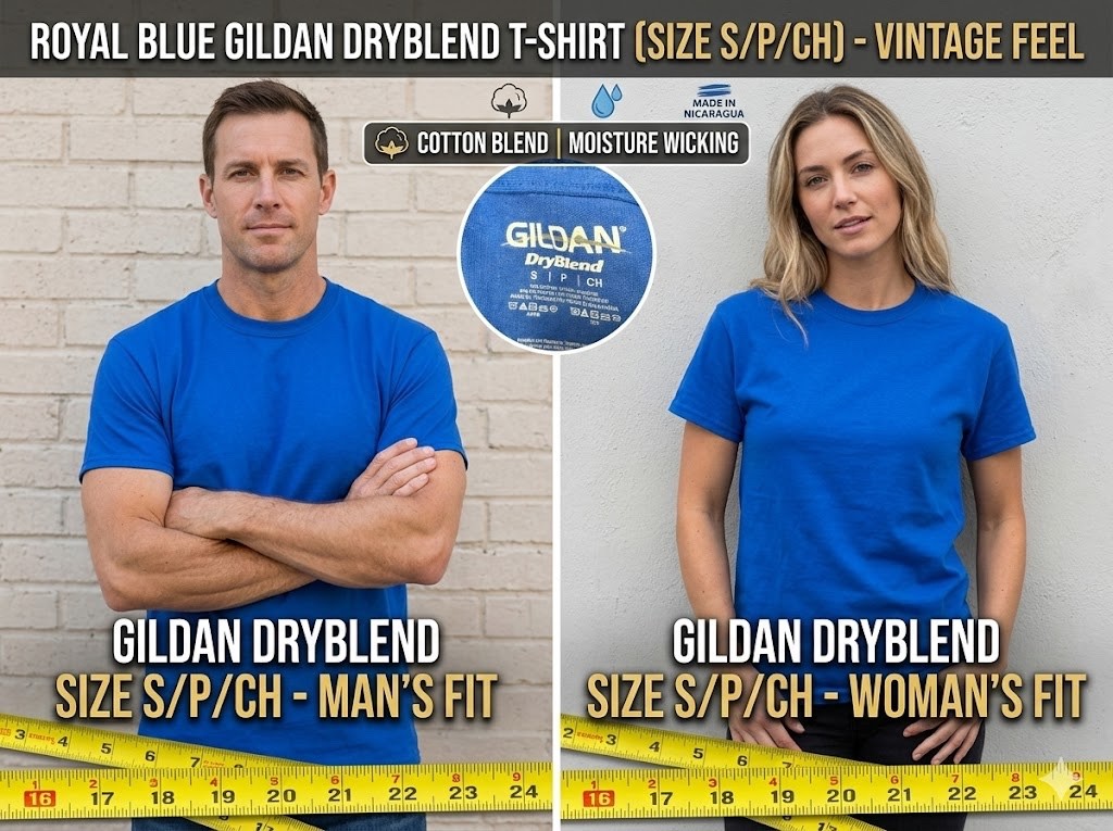 Gildan Mens Cotton/Polyester Knit DryBlend Tee Short Sleeve Plain T-Shirt