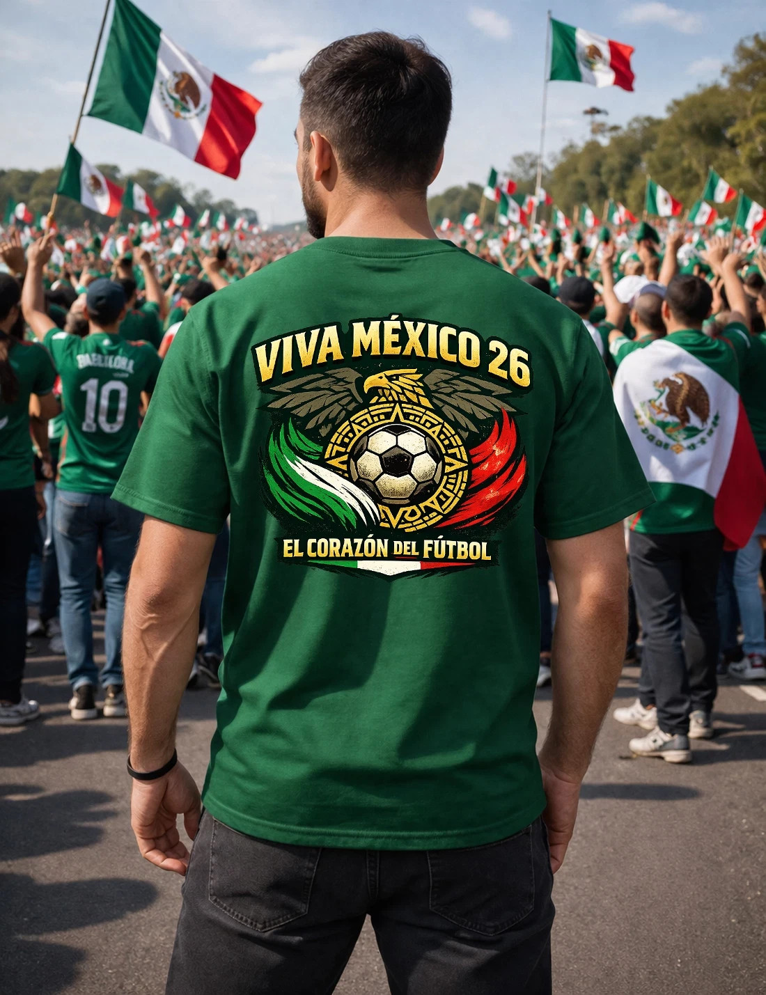 FIFA World Cup 2026 Mexico Soccer Fan T-Shirt MX 26 Graphic Printed Unisex Tee