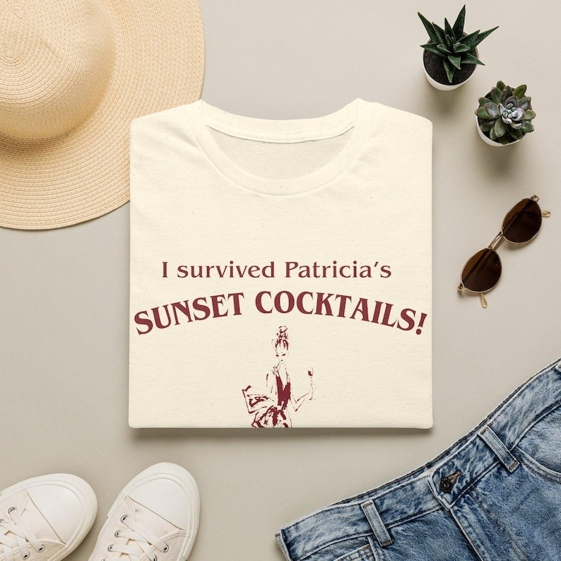 Widow&rsquo;s Bay, I Survived Patricia&rsquo;s Sunset Cocktails T-Shirt, Pop Culture