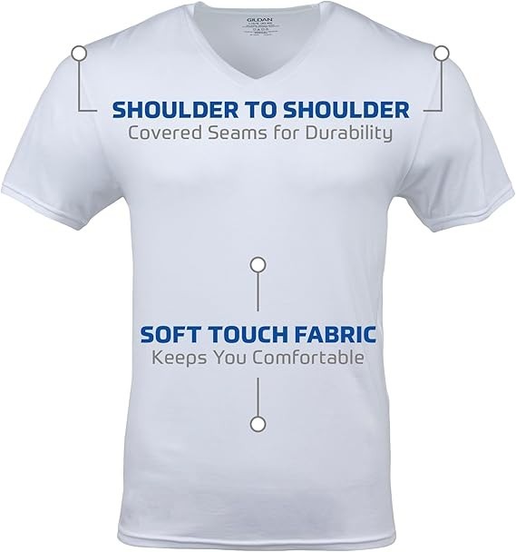 6 Pack Gildan Men&rsquo;s Crew T-shirts, Multipack, Style G1100, White