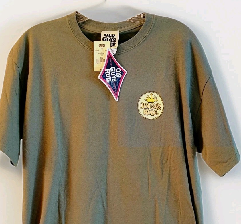 NWT Old Guys Rule T-Shirt Mens Medium « The Better I Was » Funny Dad Graphic Tee