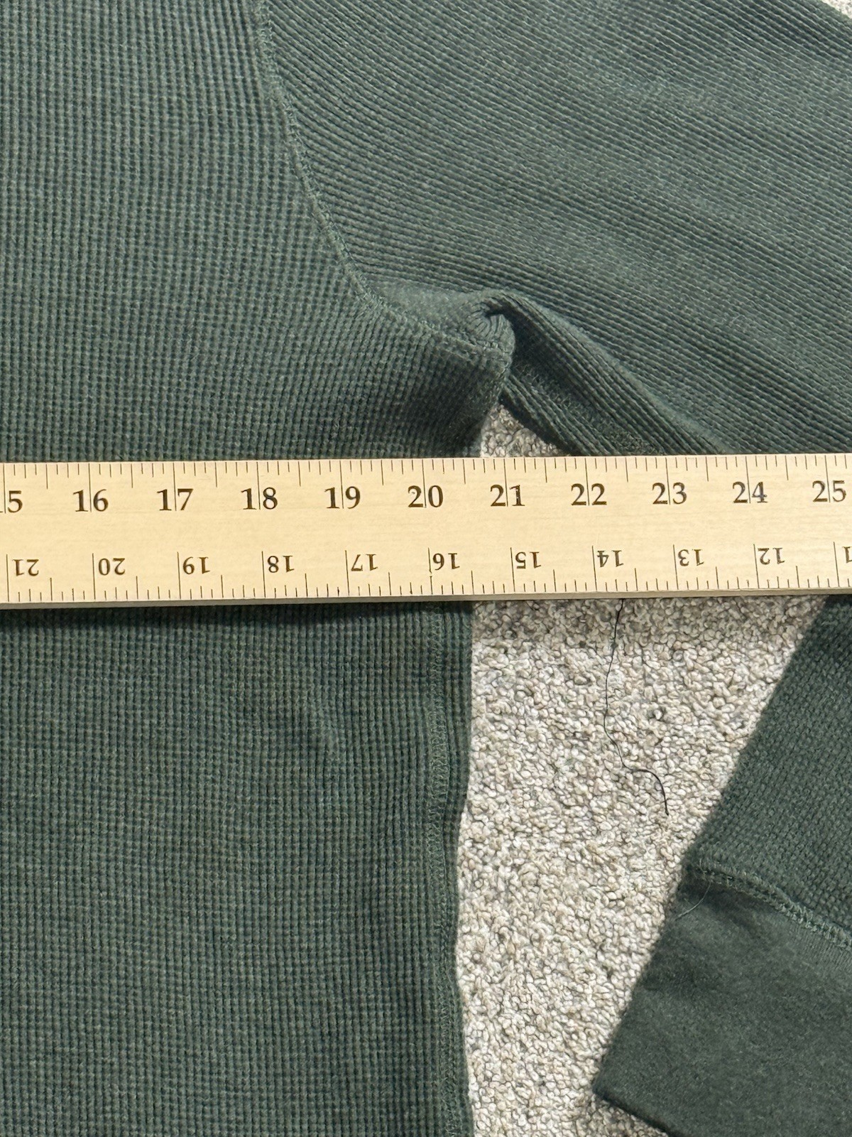 The Foundry Supply Co Men&rsquo;s Thermal Waffle Knit Long Sleeve Shirt Sz LT Green
