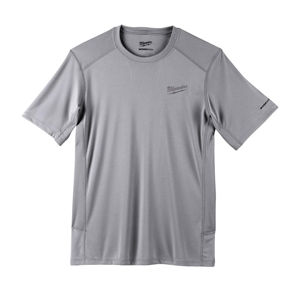Milwaukee Gen II Men&rsquo;s Work Skin Large Gray Lightweight Performance T-Shirt