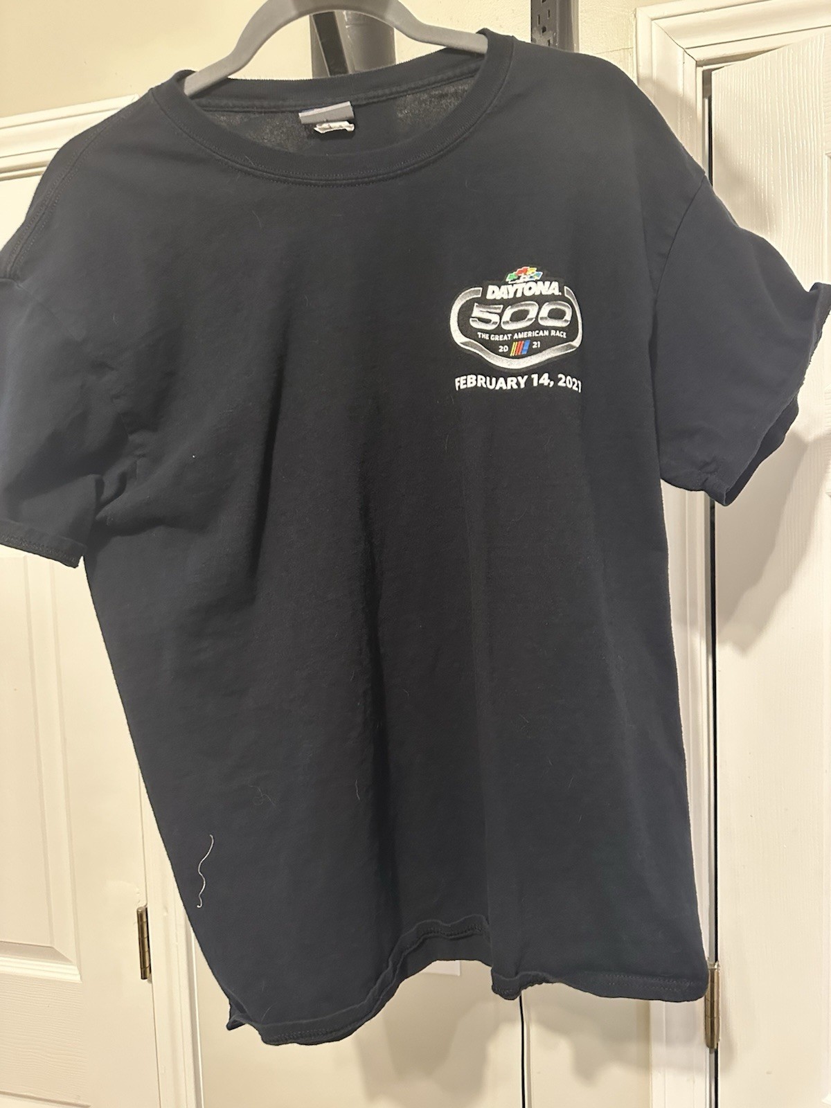 MV Sport Daytona 500 February 14, 2021 Black Cotton Crew Neck T-Shirt Men&rsquo;s L