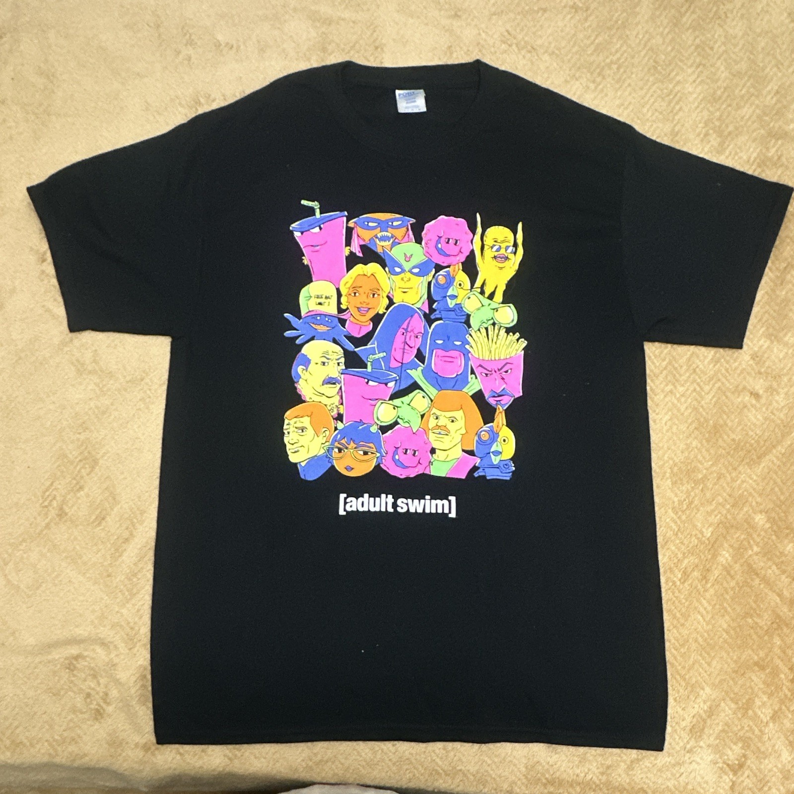 NEW Adult Swim Aqua Teen Hunger Force Graphic Tee HARDEES/CARLS JR PROMO