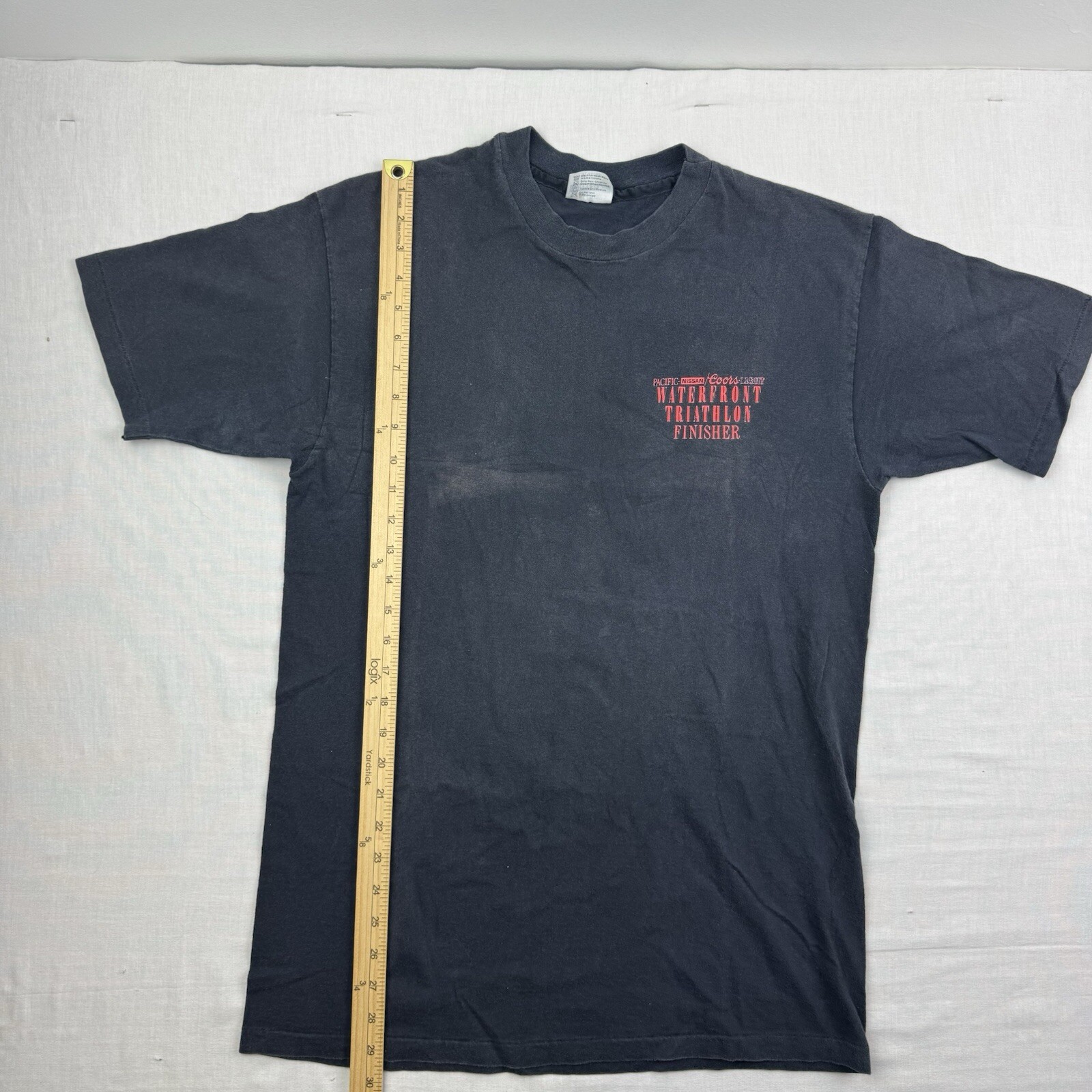 Vintage Honolulu Triathlon T Shirt Adult XL Black Faded Worn Grunge 1990 Classic