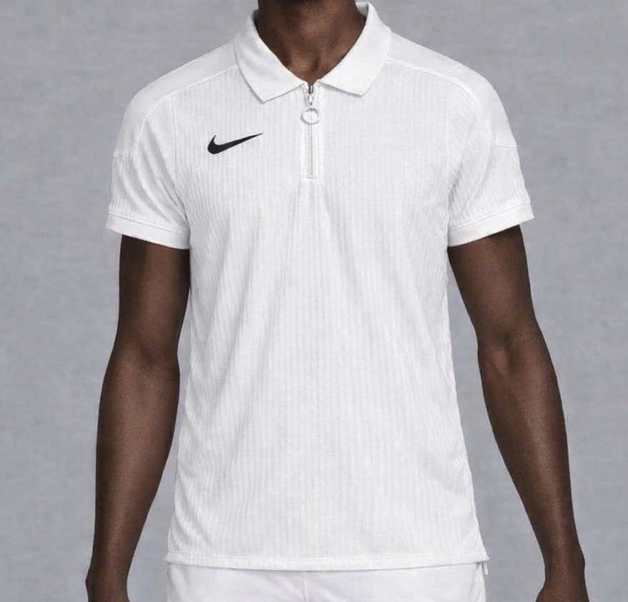 Nike Court Men&rsquo;s Dri-FIT ADV Textured Tennis Polo – HQ0792 100 – White – Size: L