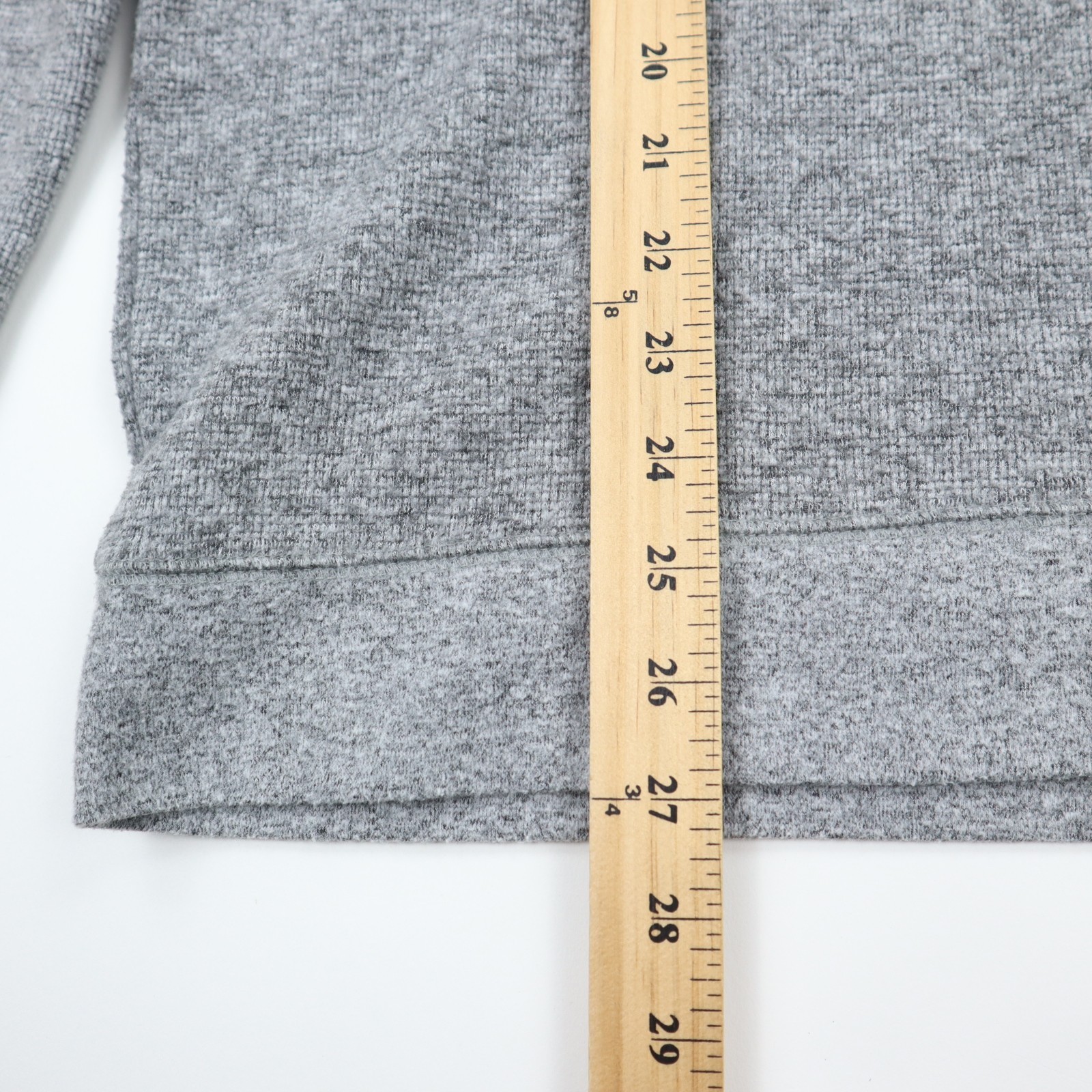 Members Mark Waffle Knit Crewneck Pullover Shirt Mens Large Gray Heritage Cotton