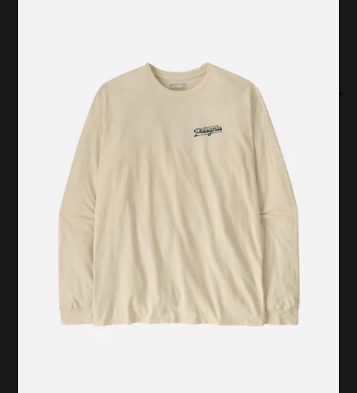 NEW Patagonia Long Sleeve Tshirt T-shirt Glider Shirt Undyed Natural Mens SMALL