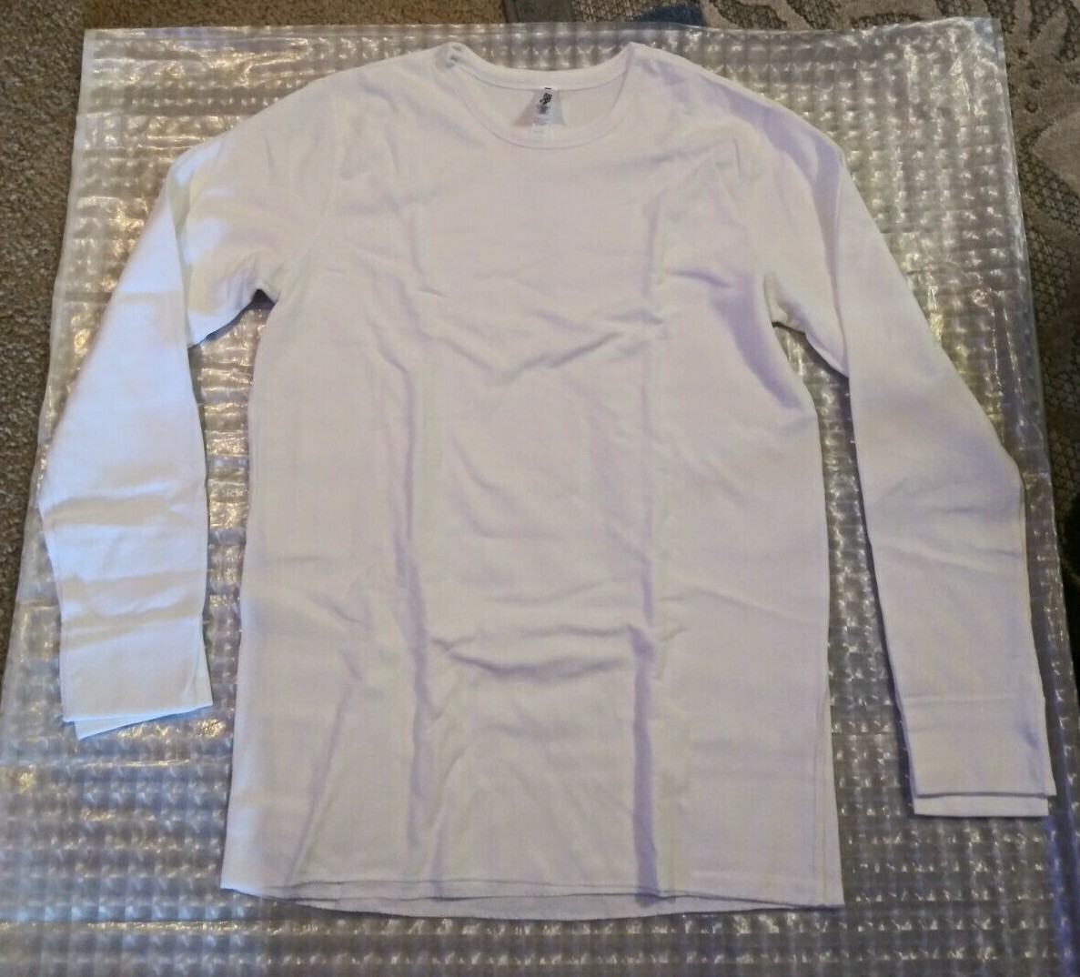 Marky G 2pk Size L White Long Sleeve T-Shirts Crew Neck
