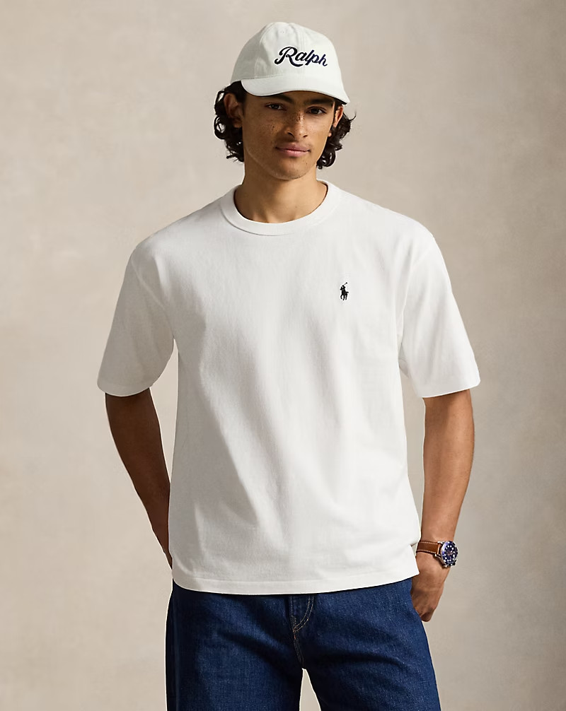 Polo Ralph Lauren Relaxed Fit Jersey Crewneck T-Shirt White Men&rsquo;s Size M Tee NWT