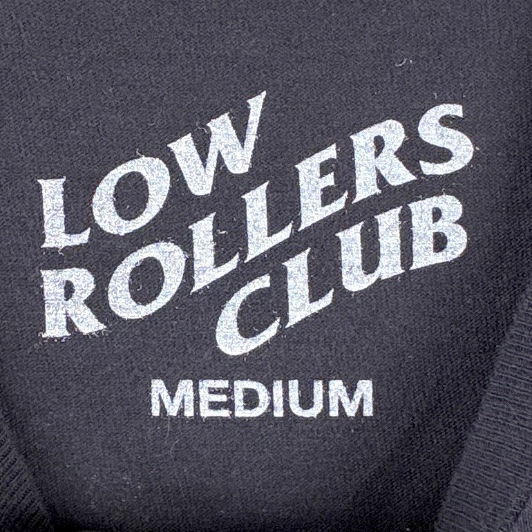 Low Rollers Club Tshirt Mens M Black Fortune Cat Coins Gambling Streetwear Vegas