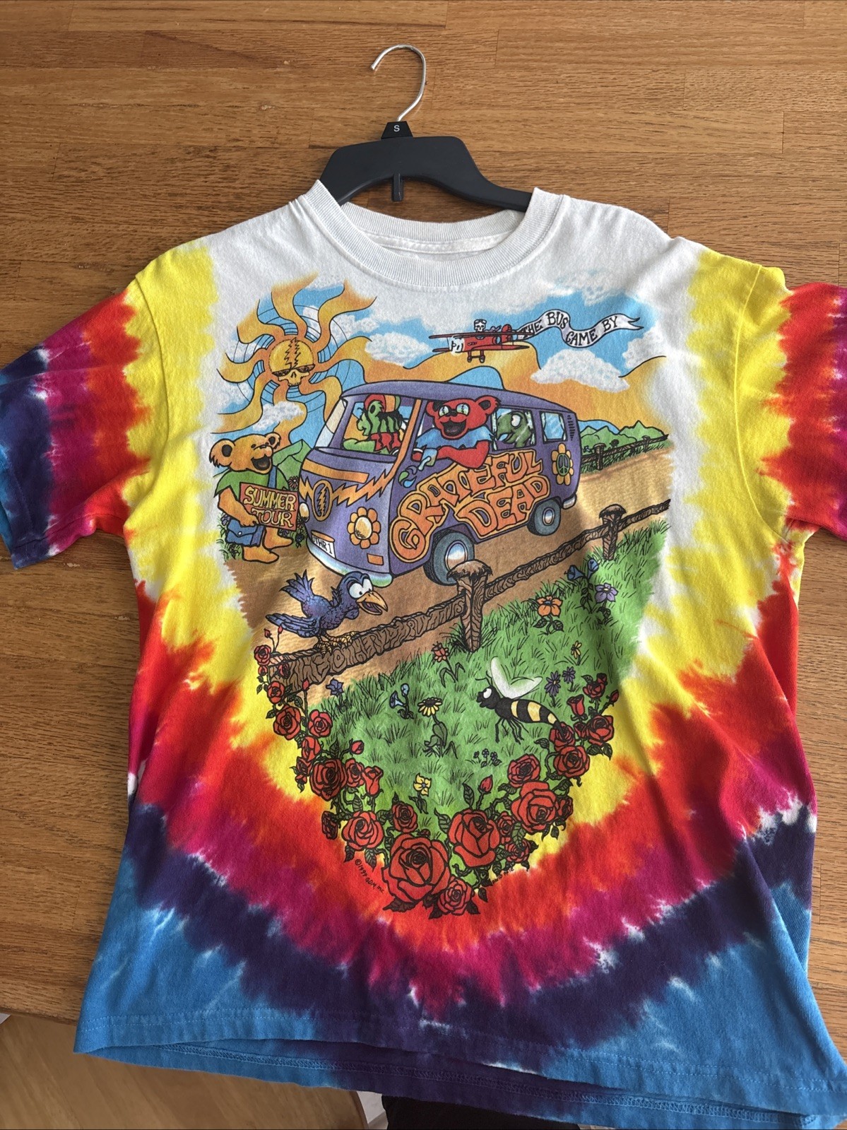 Grateful Dead 1994 Fall Tour Men&rsquo;s T-Shirt Tie Dye Liquid Blue, Medium